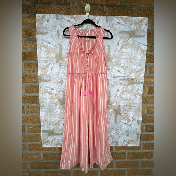 Anthropologie Visayas Boho Relaxed Striped
Wide Leg Jumpsuit medium - Picture 1 of 10